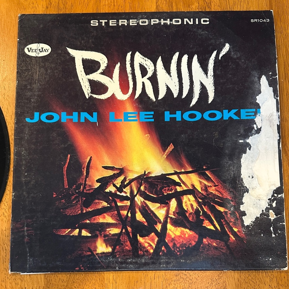 Burnin' Album by John Lee Hooker, 1962. Vinyl is in EUC. First Run.